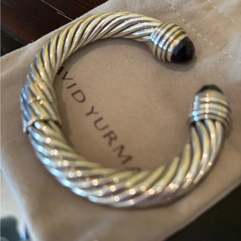 DAVID YURMAN 10 MM HINGE CABLE BRACELET W/ AMETHYST. - Picture 6 of 6